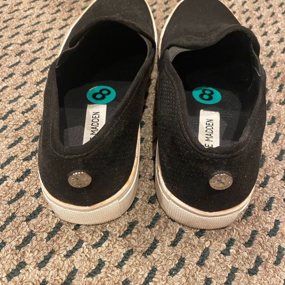 Black Steve Madden slip on sneakers in size 8. - Picture 2 of 2